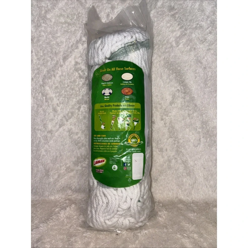 LIBMAN Tornado Mop Easy to Change Refill Made from Recycled Fibers #02031 NEW